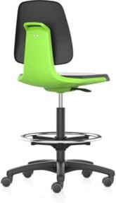 bimos Arbeitsstuhl Labsit 4 mit K-Leder in Grün, Sitzhöhe: 560-810 mm - Bild 1