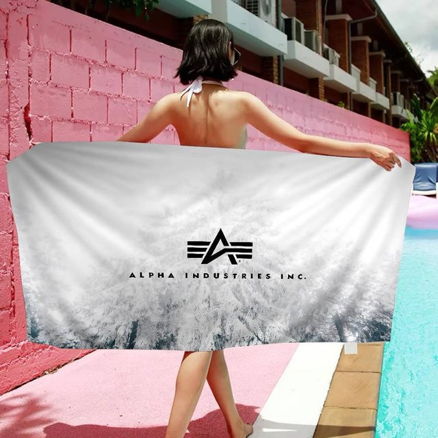 A-Alpha La I-Industries Mikrofaser Strandtuch weiß, schnelltrocknend und saugfähig, B/T: 30 x 30 cm - Bild 1