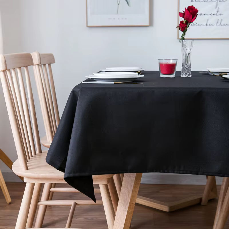 Rechteckige Tischdecke von LOVRTRAVEL in Schwarz für Konferenz, Hotel und Büro - Bild 6