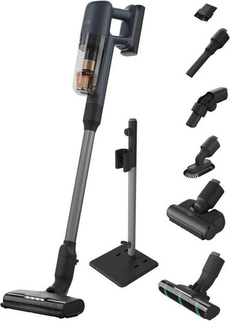 AEG Ultimate 7000 Akku-Stielstaubsauger AP71A142XN in Denim Blue mit LED-Scheinwerfer, geeignet für Tierhaare und die Fahrzeugreinigung