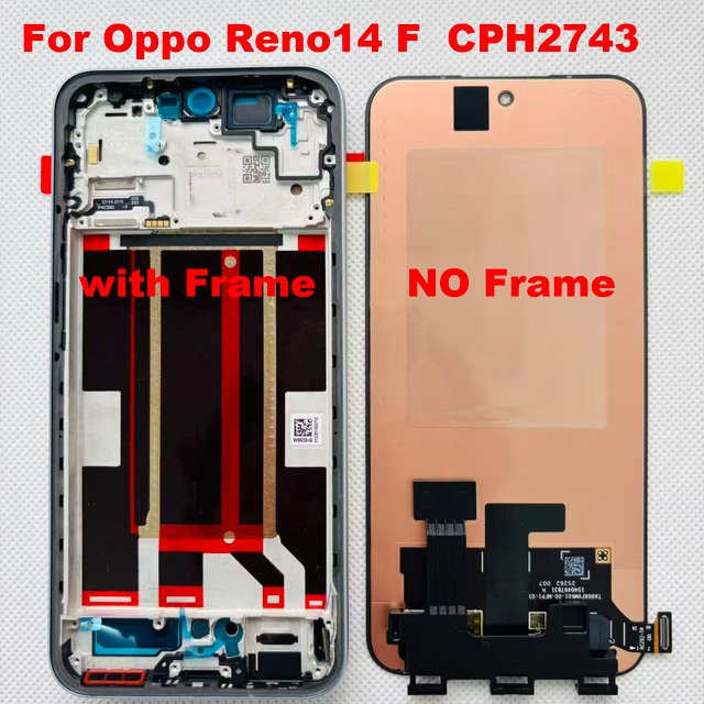 AMOLED Display mit Touchscreen Digitizer Montage für Oppo Reno14 F 5G CPH2743 und Reno14 Pro 5G CPH2739 6,57 Zoll - Bild 1