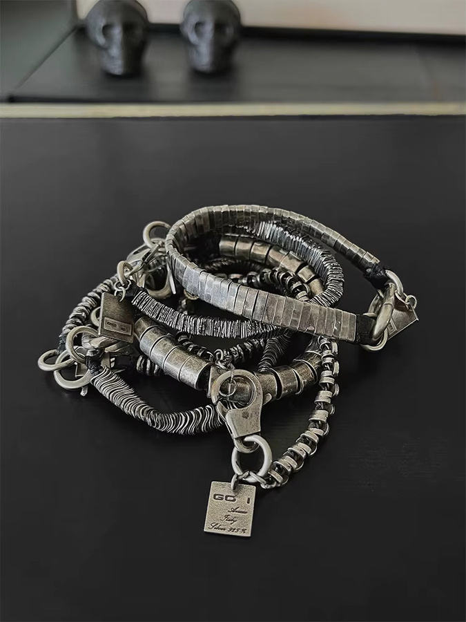 ZHUHE Armband, Edelstahl, Silber, Unisex - Bild 2