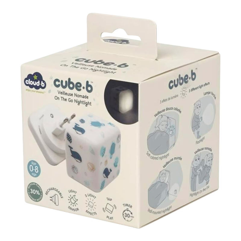 Cloud B Cube B 2in1 Nachtlicht mit RGB-Farben, Berührungssensor und Timer, Weiss/Mehrfarbig - Bild 6