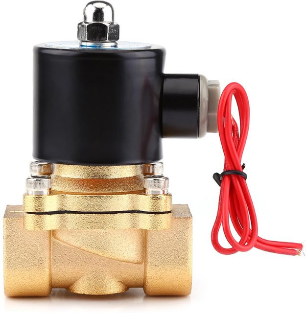 Elektrisches Magnetventil aus Zinklegierung in Gold für Wasser, Öl, Luft und Gas, AC 220V, 3/4 NC - Bild 1