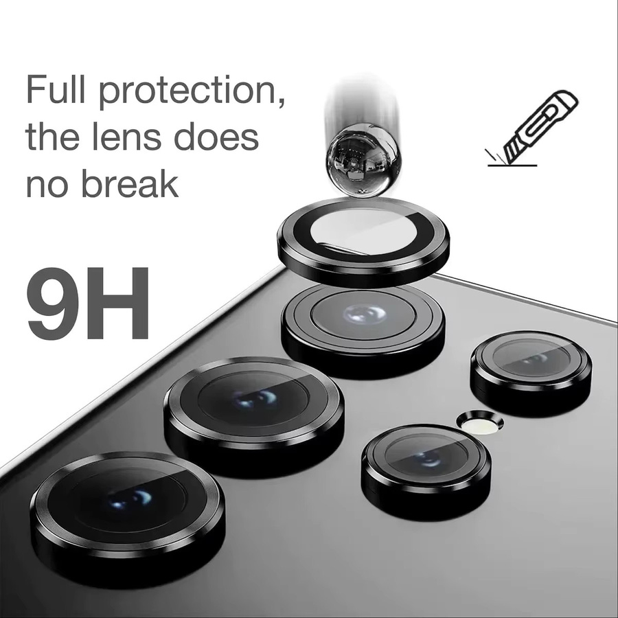 Samsung Kameraobjektivschutz aus gehärtetem Glas für Galaxy S25 S26 Ultra Plus in Silber - Bild 2