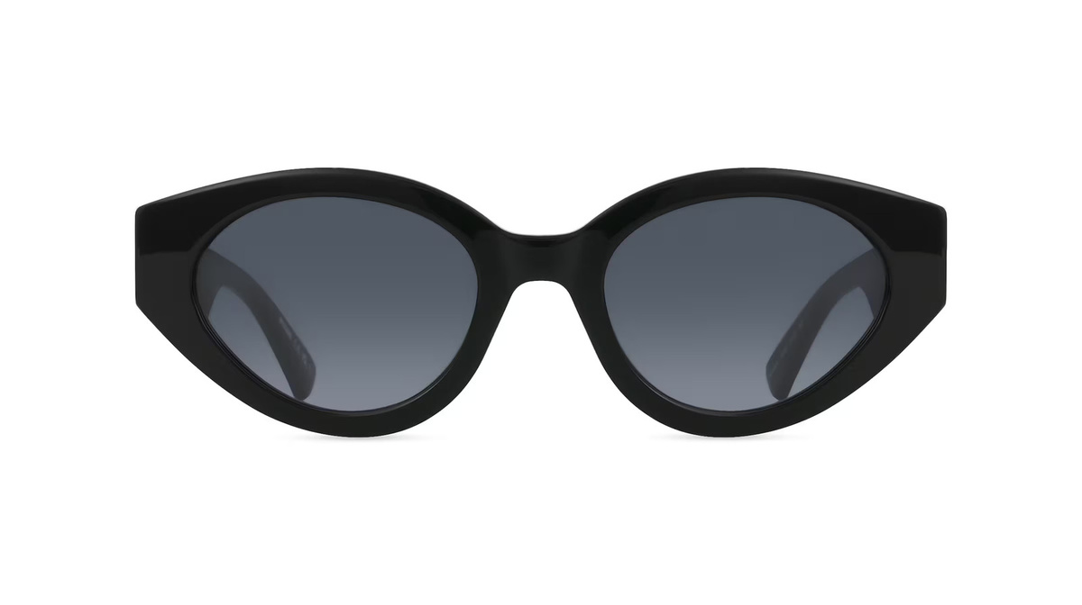 Moschino 160/S Sonnenbrille Oval, Vollrand, Metall, Schwarz, Damen - Bild 1
