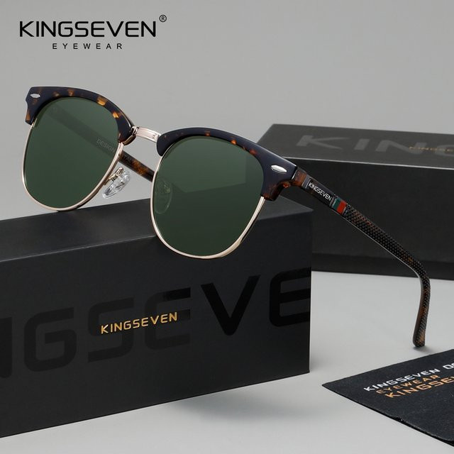 KINGSEVEN Sonnenbrille, Halbrand, polarisiert, Unisex - Bild 1
