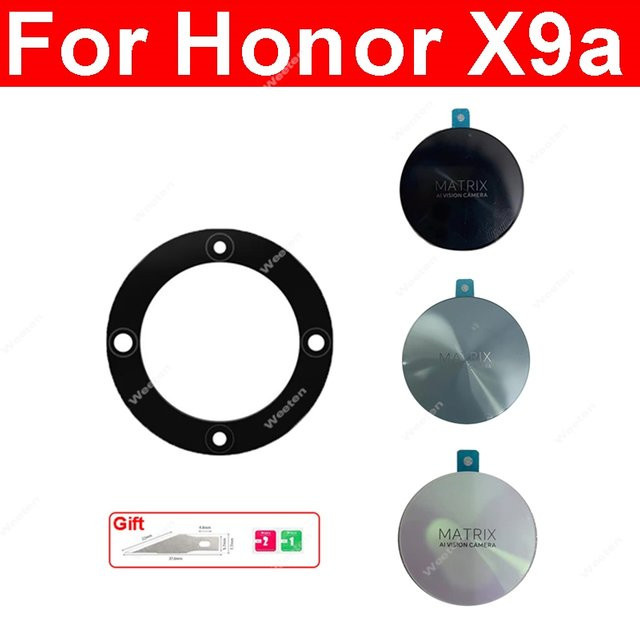 Honor X9a RMO-NX1 Ersatz-Objektivglas für die Rückkamera inklusive Aufkleber und innerem Kameraring - Bild 1