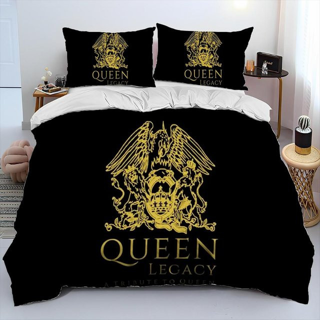 Queen Bettwäsche Set Freddie Mercury Rockband mit Bettbezug und Kissenbezug, Single, B x H: 135 x 200 cm - Bild 1