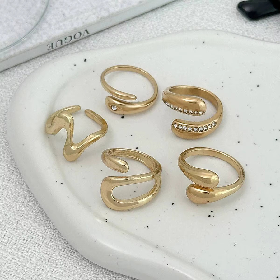 Ingemark Ringe Set, Vintage, Gold, Kristall, Unisex - Bild 2