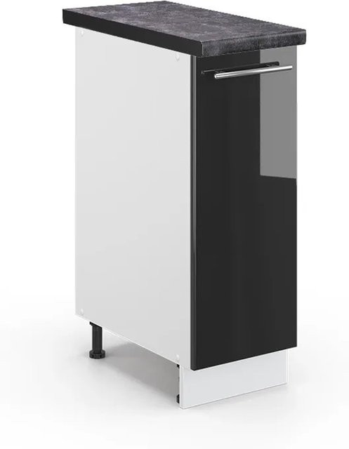 Vicco Apothekerschrank Fame-Line Anthrazit Hochglanz/Weiß B: 30 cm, H: 82 cm, T: 20,53 cm - Bild 1