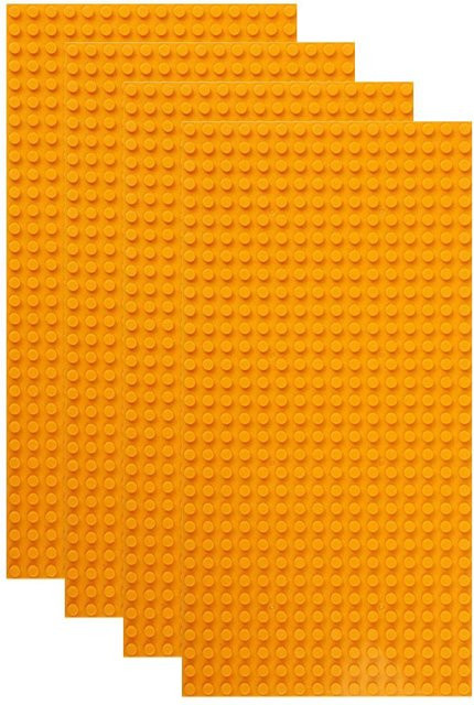 Yiran toy Grundplatte mit Noppen 4-teiliges Set orange Zubehörteile - Bild 1