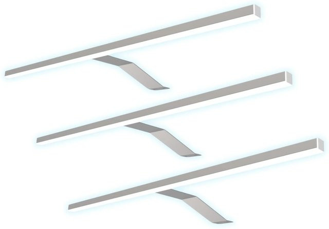 Kalb LED Aufbauleuchte aus Aluminium in Chrom, 3er Set, B/H/T: 60 x 18,5 x 4 cm, Neutralweiß - Bild 1