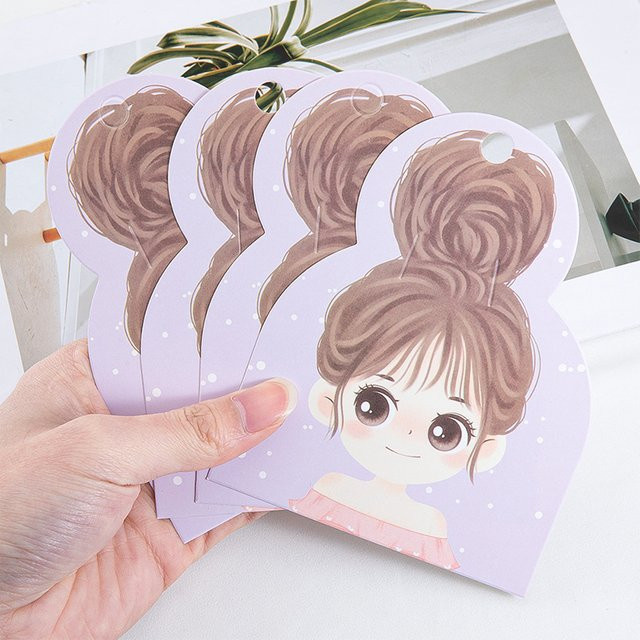 50 Stück Display-Karten aus Papier für Haarspangen zur Verpackung und Präsentation von Haarschmuck - Bild 1