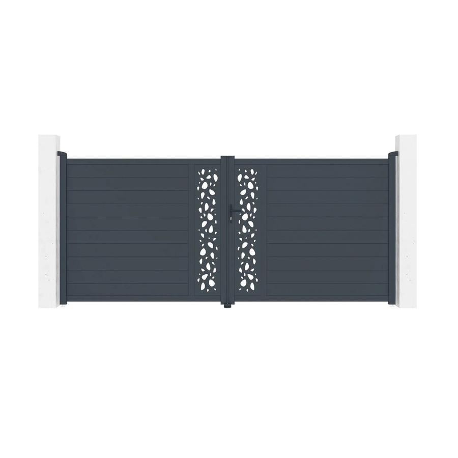 Casanoov Elektrisches Flügeltor Sunny in Anthrazit und Grau mit Drehtorantrieb Ranger B150 aus Aluminium, B/H: 400 x 180 cm - Bild 2