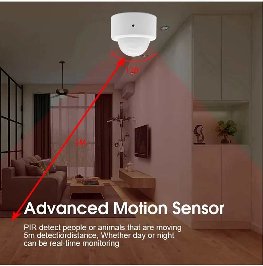 Tuya Zigbee PIR Infrarot Bewegungsmelder Smart Home Sensor in Weiß für Alexa und Smart Life (benötigt Gateway) - Bild 2