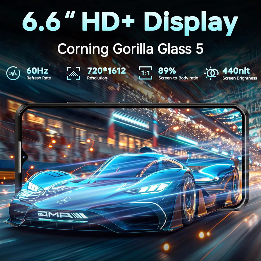 Oukitel WP50 5G Smartphone Android 14, 256 GB ROM, 16 GB RAM, 6,6 Zoll HD+ Display, Schwarz - Bild 4