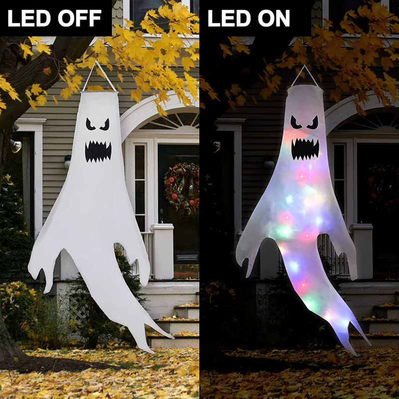 Halloween Outdoor Ghost Pendelleuchte mit LED und Batterie für Horror-Party-Dekoration - Bild 2