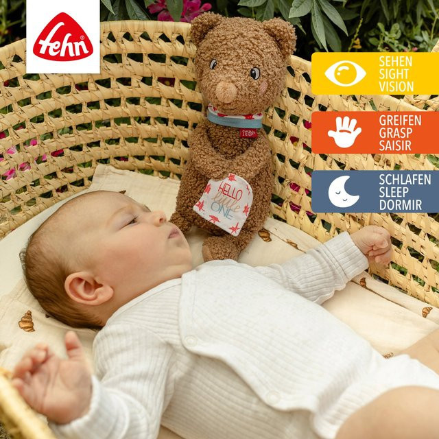 Fehn Hello little One Bär Fred, Kuscheltier, 28cm, ab 0 Jahre - Bild 1