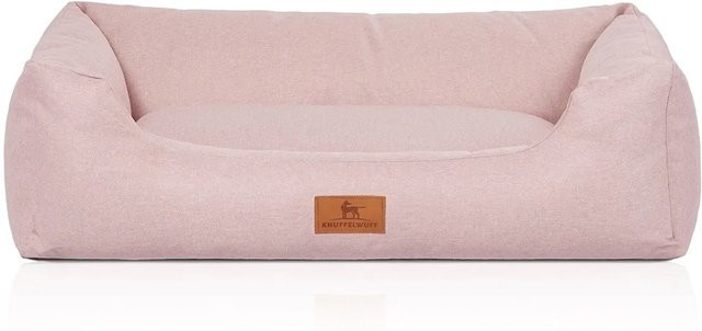 Knuffelwuff Hundebett Emma Sofa aus Velours in Rosa mit abnehmbarem Bezug und erhöhtem Rand M-L - Bild 1