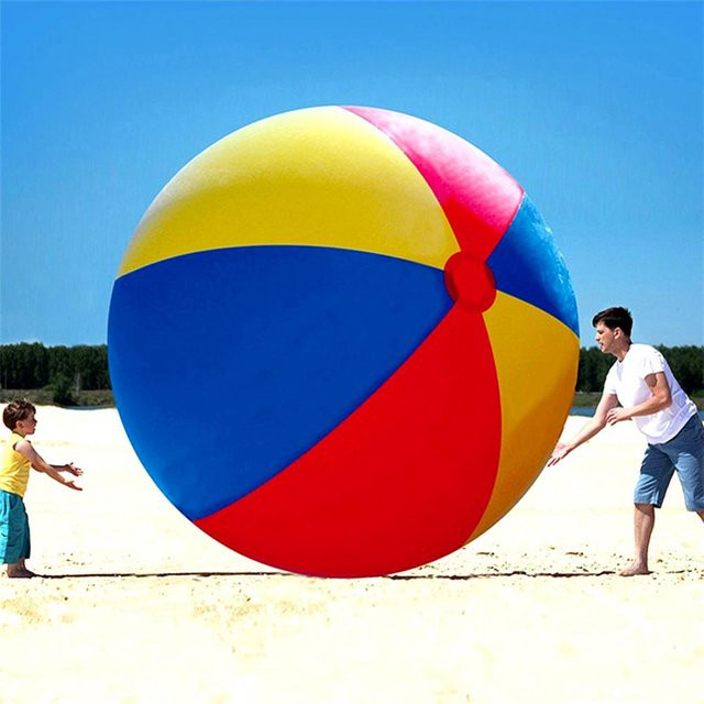 Aufblasbarer Fußball Pool Strand Sport Ball, Bunt / Mehrfarbig - Bild 1