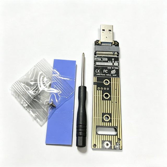 FTBTOC M.2 NVMe SSD zu USB 3.1 Gen2 Adapter, 10 Gbit/s PCI-E zu USB-A 3.0 Konverter, Schwarz, passend für Samsung 970 960 und Intel M.2 Festplatten - Bild 1