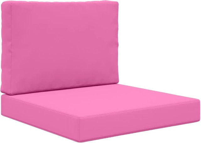 vidaXL Sofakissen für Draußen 2-teiliges Set aus Polyester in Rosa - Bild 1