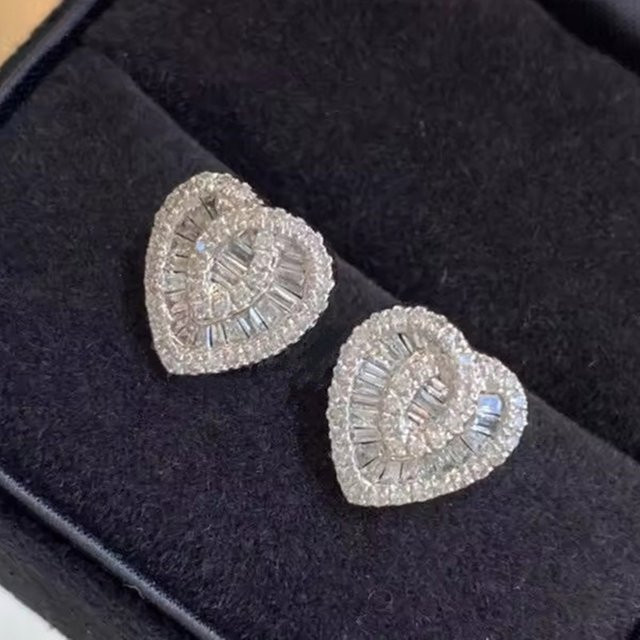 Huitan Sweet Ohrstecker, Silber, Zirkonia, Damen - Bild 1