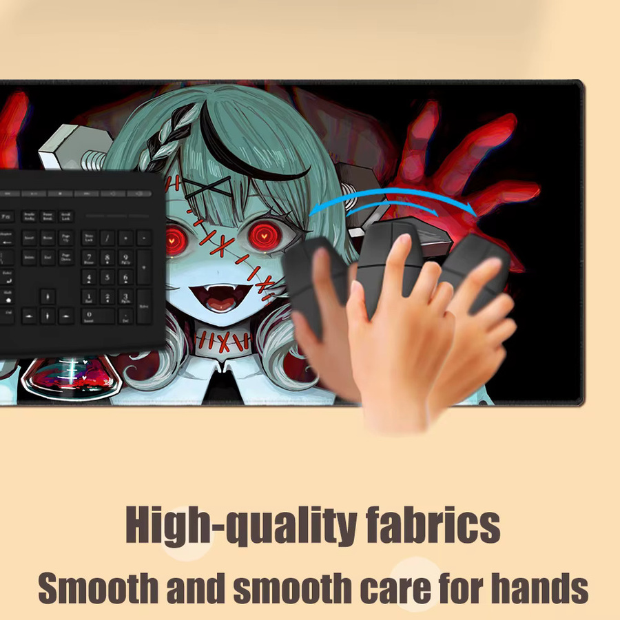 HYBXAXC Anime Schreibtischmatte Hololive Sakamata Chloe Große Mousepad und Tastaturmatte in Multicolour - Bild 3
