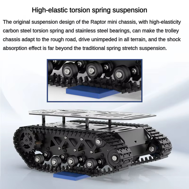 BinHex Roboterauto, Ganzmetall-Tank-Roboter-Kit, Schwarz - Bild 5
