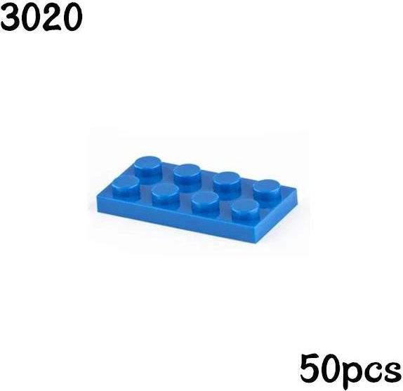 Yiran toy Bausteine Dünne Figurensteine 2x4, 50-teiliges Set, ab 6 Jahren - Bild 1
