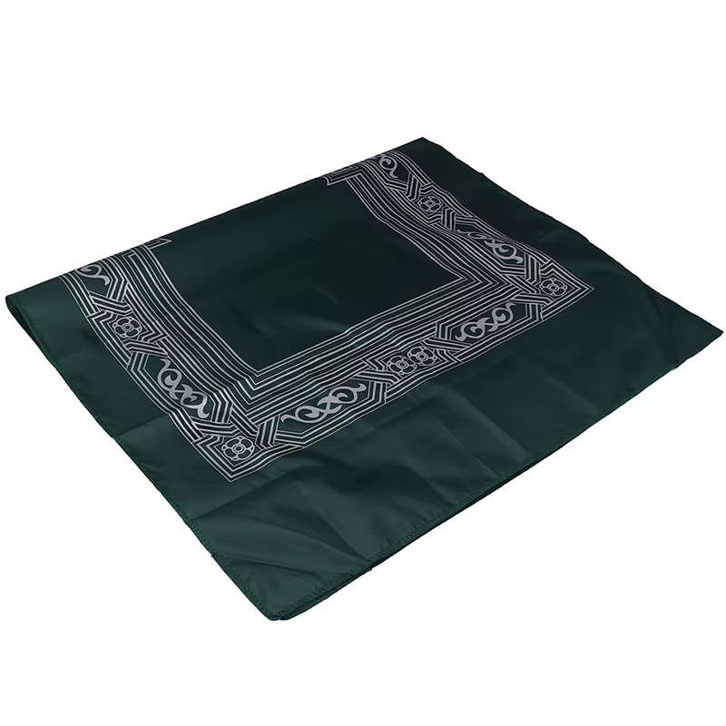 JETTING Gebetsteppich aus Polyester in Grün mit Kompass-Druck und Tragetasche, B/B/H: 100 x 60 cm - Bild 2