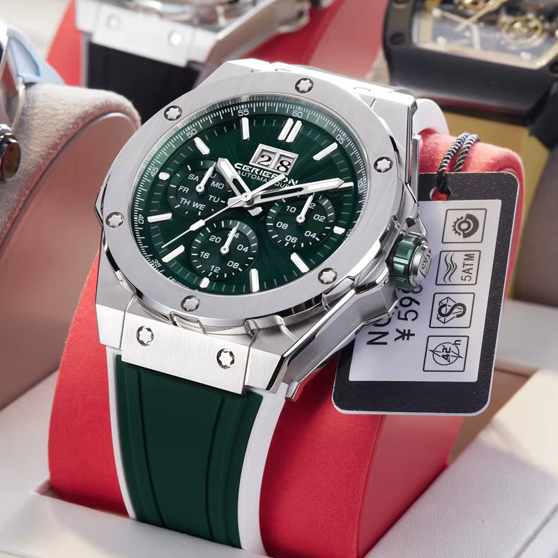 CERIEPON Armbanduhr, Automatik, Edelstahl, Blau, Herren - Bild 2