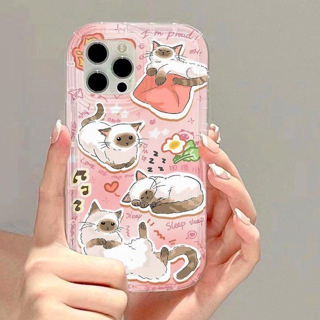TUNEDEE Katzen Handyhülle für iPhone, Transparent, Weiche Airbag Schutzhülle - Bild 1