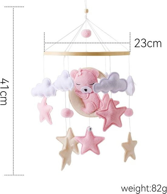 Lass uns machen Flamingo Babyrasselspielzeug, Musikalisches Bettglöckchen, ab 0 Jahre, Weiß - Bild 1