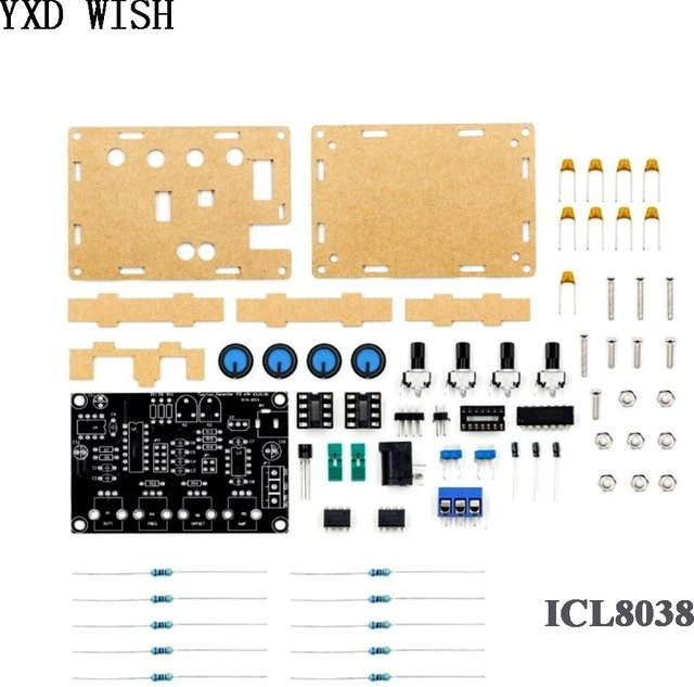 YXD WISH ICL8038 DIY Signalgenerator Kit für Sinus-, Dreieck-, Quadrat- und Sägezahn-Signale von 5 Hz bis 400 kHz in Multicolour - Bild 1