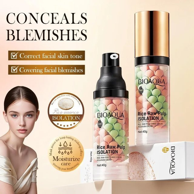 Bioaoua Rice Puree Dreifarbige Isolationscreme, Creme, Natürlich - Bild 1