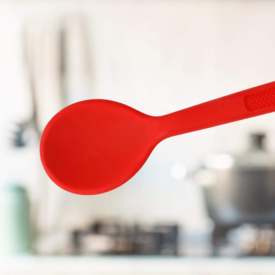 Dr. Oetker Kochlöffel Flexxibel Love in Rot aus Silikon und Metall, Länge: 30 cm - Bild 2