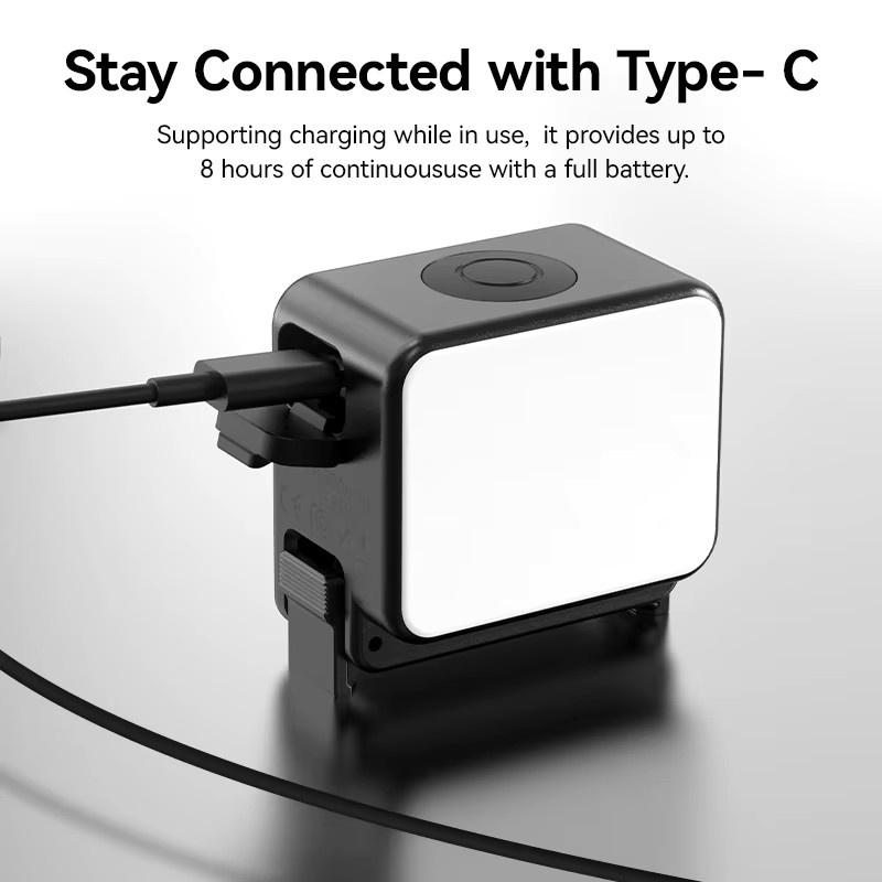 Ulanzi LM18 LED-Videoleuchte in Schwarz, IPX5 wasserdicht und magnetisch, 5600K, passend für DJI Osmo Action 5/4/3 und Osmo Pocket 3 - Bild 5