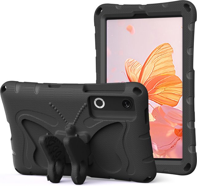 Schutzhülle mit Schmetterlingsdesign für Lenovo Legion Y700 8,8 Zoll in Schwarz, stoßfestes EVA-Material mit integriertem Ständer - Bild 1