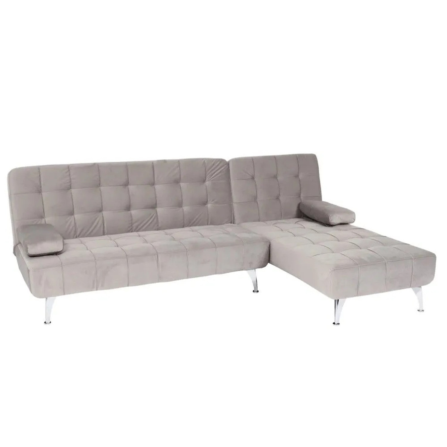 MCW Schlafsofa K22 Ecksofa in Grau mit Samtbezug und Schlaffunktion, Breite: 236 cm - Bild 3