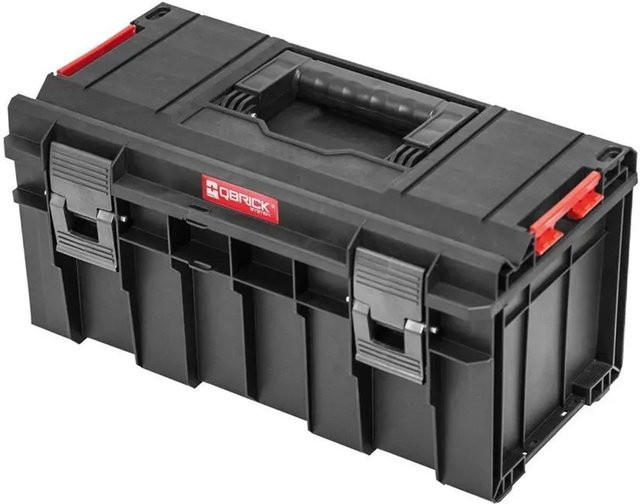 PROREGAL QBRICK Werkzeugkasten Pro Schwarz mit Deckgriff und Klemmverschlüssen, H x B x T: 26 x 45 x 24 cm, 14 Liter - Bild 1