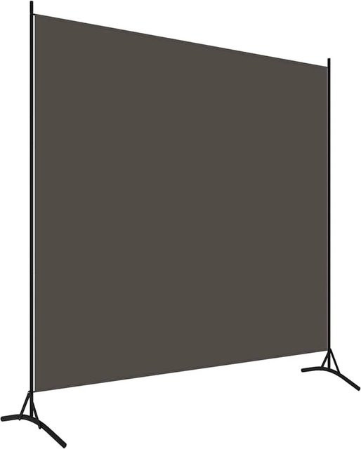 vidaXL Paravent Anthrazit aus Stoff und Eisen B: 175 cm, H: 180 cm - Bild 1