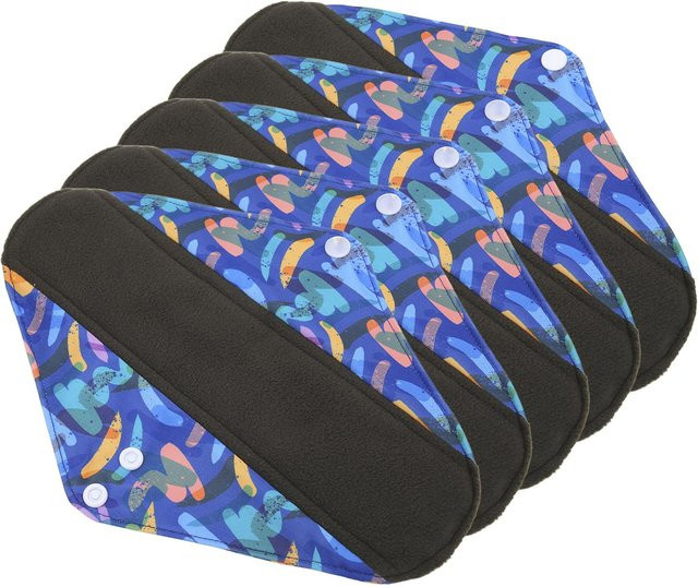GoolRC Menstruationsbinden waschbar, 5 Stück, blau, Damen - Bild 1