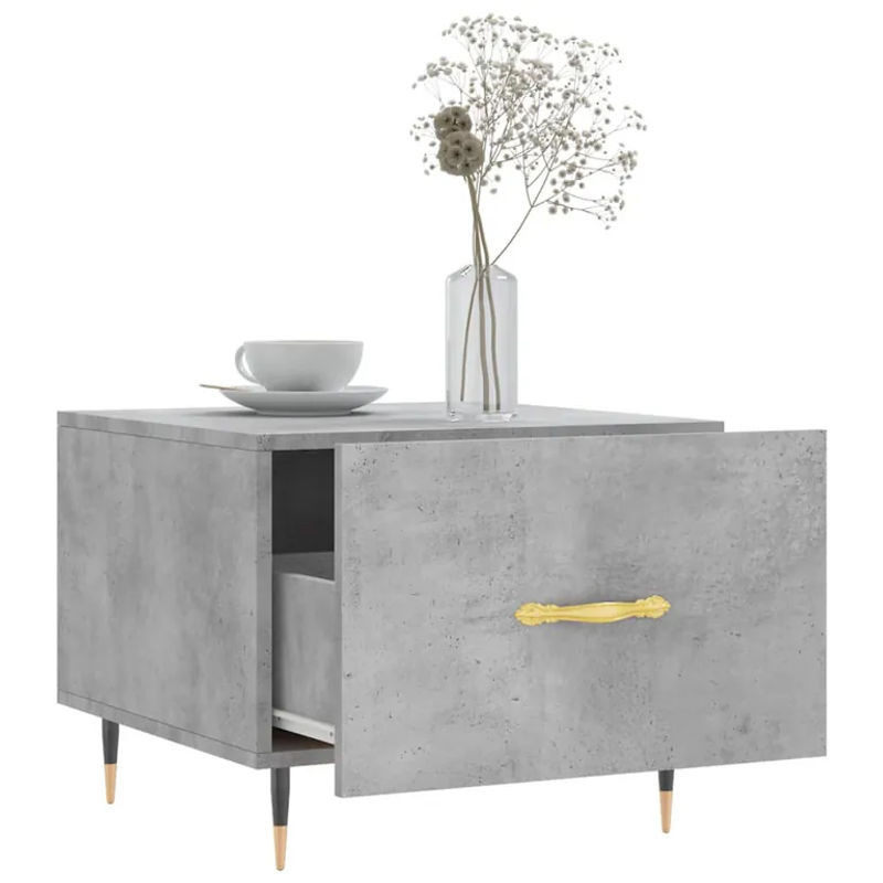 Vidaxl Couchtisch Set aus 2 Stück in Grau im Industrial Design mit Metall und Betonoptik, B/T/H: 50 x 50 x 40 cm - Bild 1