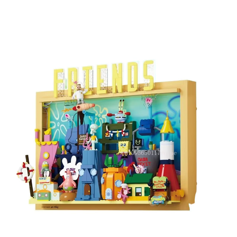 AREAX SpongeBob Schwammkopf Baustein Set mit Ananas Haus und Krossen Krabbe in Mehrfarbig - Bild 5