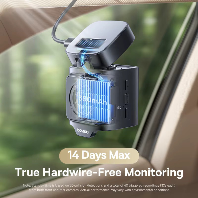 Baseus VD1 Pro Dash Cam mit 4K UHD Auflösung, Sony Sensor, ADAS, GPS und WiFi6 in Schwarz - Bild 3
