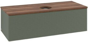 V&B Waschtischunterschrank Antao mit Frontstruktur in Grau lackiert, B/T/H: 120 x 50 x 50 cm - Bild 1