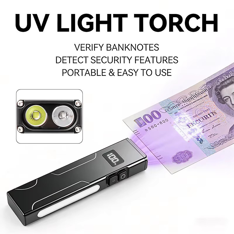 JIASHUAIXIN Magnetische LED Arbeitsleuchte in Schwarz, aufladbare COB Taschenlampe für Autoreparaturen, superhelle tragbare Stiftlampe - Bild 3