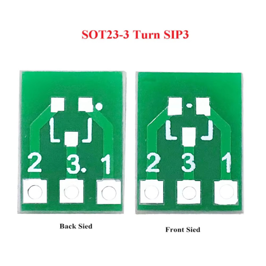 20 Stück SOT23-3 SMD zu SIP3 Adapter Konverter Platine für DIY PCB Board Kits in Grün - Bild 2